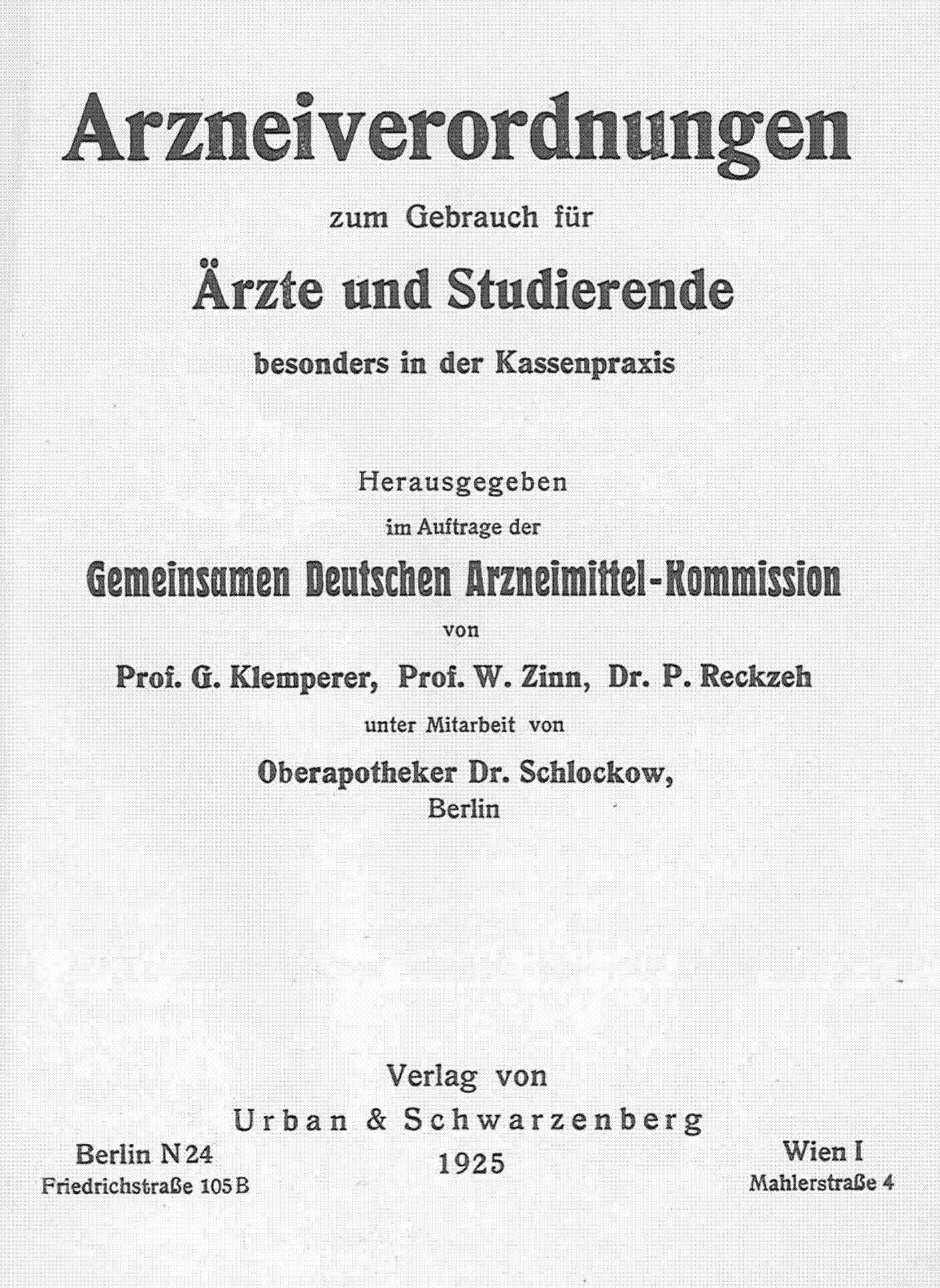 Arzneiverordnung_erste Ausgabe